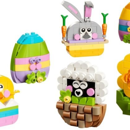 LEGO Easter Decorations – 312-Piece Spring Building Set with Bunny, Chick, Sheep, Daffodil & Colorful Eggs, Seasonal Holiday Decor Toy Gift for Kids Boys & Girls – 40890