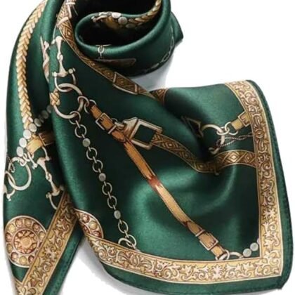 ANDANTINO 100% Mulberry Silk Scarf -21” Lightweight Square Neckerchief – Breathable Digital Printed Scarves with Gift Packed