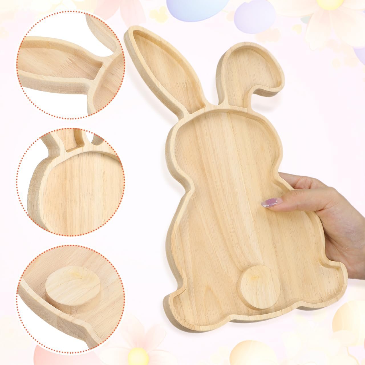 Gadpiparty Easter Charcuterie Board, Bunny Charcuterie Board, Fruit Platter for Parties Holidays Dinners 11.22X6.88X0.59In - Image 6