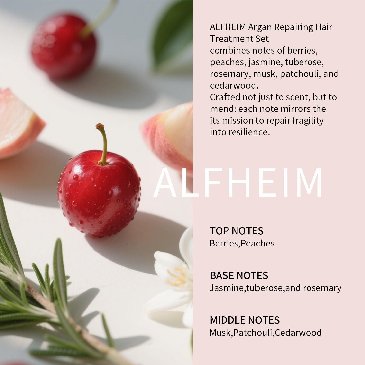 Alfheim Argan Hair Care Set | Argan Oil Shampoo, Conditioner, Hair Mask, Leave-In & Hair Oil | Frizz Control & Repair | Moisturizing & Strengthening | Sulfate-Free, Color-Safe | Holiday Gift for you - Image 6