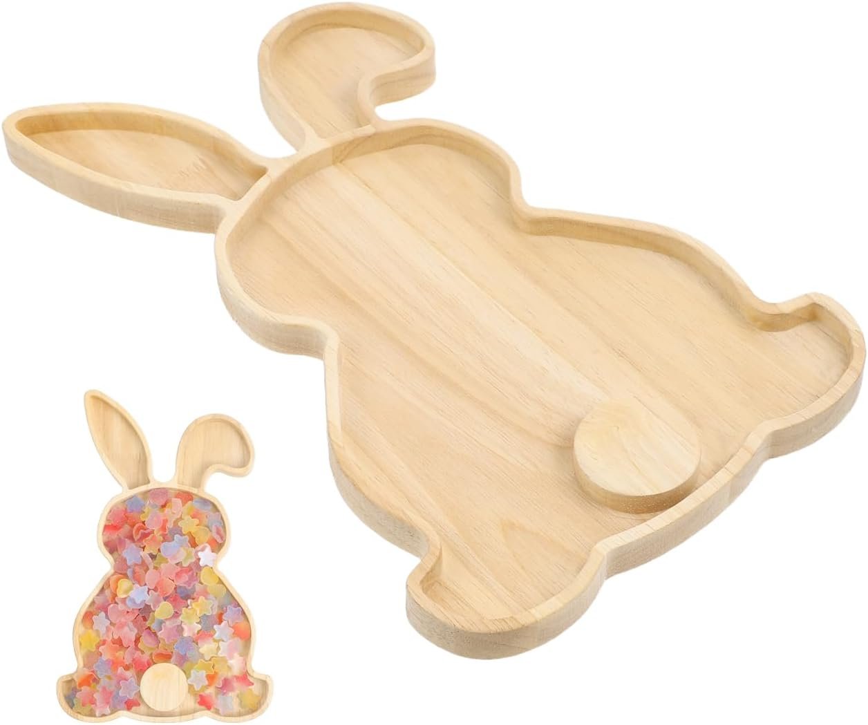Gadpiparty Easter Charcuterie Board, Bunny Charcuterie Board, Fruit Platter for Parties Holidays Dinners 11.22X6.88X0.59In