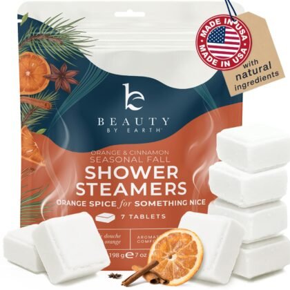 Shower Steamers Aromatherapy - USA Made with Natural Ingredients, Relaxation Gifts for Women & Men, Self Care Spa Day Essentials, Large Shower Tablets with Orange & Fir Essential Oil