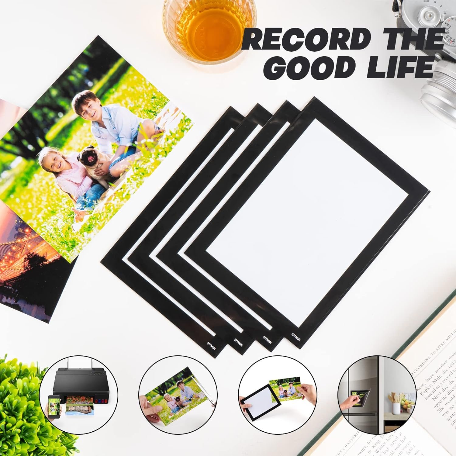 Magnetic Picture Frames with Black Border(4"X6",10 Pack),Magnet Photo Frame Pockets/Postcard Holder,Decorations for home/office/school/Classroom/party - Image 6