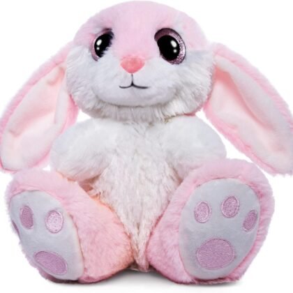 HO-EF Bunny Rabbit Easter Stuffed Animal, 8.5" Plush Bunny with Floppy Ears, Machine Washable& Softness, Rabbit Plush Toys for Girls Boys Kids Babies Great Easter Birthday Gifts Decorations, Pink
