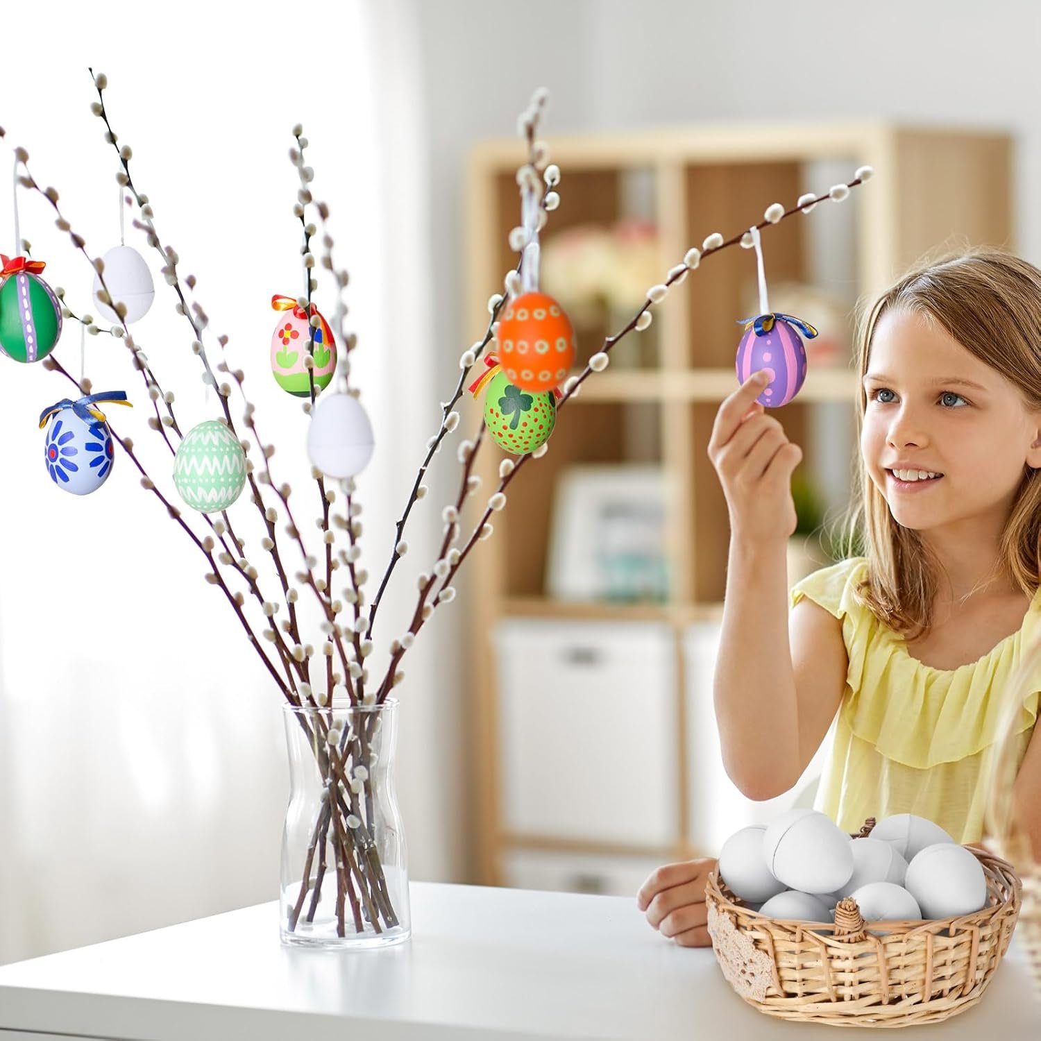 Motionchic 50 Pcs Paintable Easter Paper Mache Eggs DIY Blank Paper Mache Dyeable Easter Eggs Painting Colorful Arts and Crafts for Hunt, Basket Stuffers, Crafting, Educational Activities Decoration - Image 6