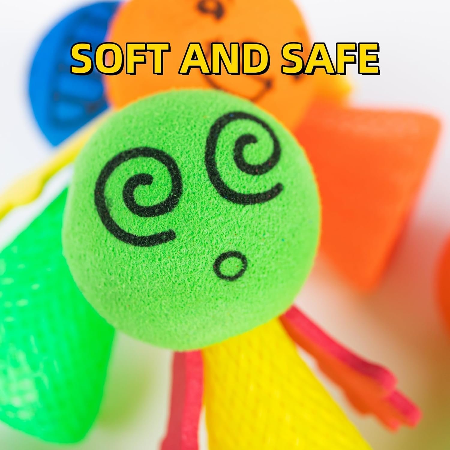 24Pcs Jumping Spring Rockets Launchers Fidget Emoticon Popper Toys for Kids Party Favors,Valentine Day Gifts Birthday Return Gifts,Pinata Goodie Bag Stuffers,Treasure Box Classroom Rewards Prizes - Image 4