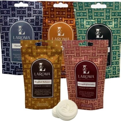 Laroma Aromatherapy Shower Steamers,10 Pack Shower Bombs for Men & Women, Made in The USA, 5 Essential Oil Blended Scents for Relaxation & Stress Relief