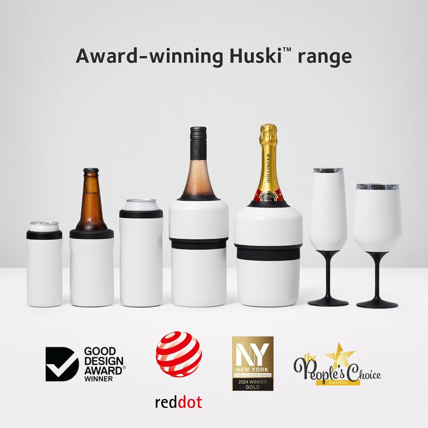 Huski Champagne Flute | NEW | Award-winning Design with Detachable Stem | Premium Stainless Steel Champagne Glass with Lid | Triple Insulated Tumbler | 8oz Capacity | Great Gift (Champagne) - Image 7