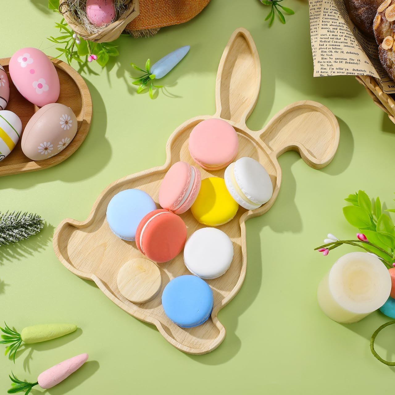 Gadpiparty Easter Charcuterie Board, Bunny Charcuterie Board, Fruit Platter for Parties Holidays Dinners 11.22X6.88X0.59In - Image 4