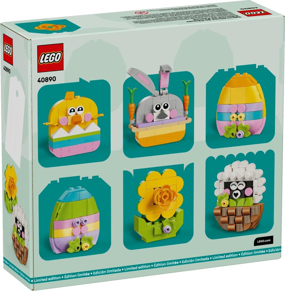 LEGO Easter Decorations – 312-Piece Spring Building Set with Bunny, Chick, Sheep, Daffodil & Colorful Eggs, Seasonal Holiday Decor Toy Gift for Kids Boys & Girls – 40890 - Image 5