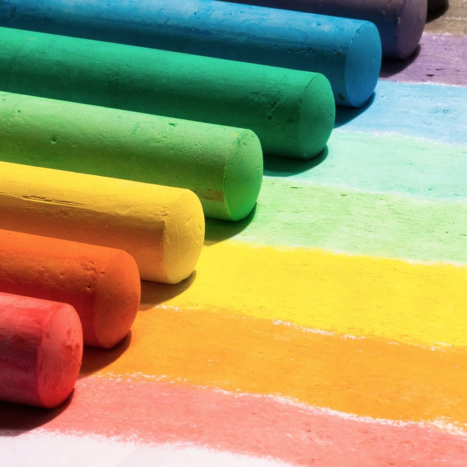 180 Pack Washable Sidewalk Chalk for Kid, 20 Colors Non-Toxic Jumbo Chalk Paint Bulk for Summer Outdoor Activity, Playground, School Classroom Chalkboard, Chalk Party Favors Set for Toddler Kids Adult - Image 8