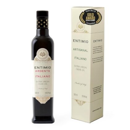 Entimio Ardente Organic Italian Extra Virgin Olive Oil from Italy, 600+ mg/kg High in Polyphenols, 2025 Gold Winner, Sicily Early Harvest evoo, Cold Extracted, Lab Tested - 16.9 fl oz