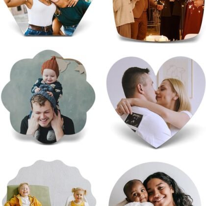 Zysta 6pcs Custom Photo Magnets - Full Color, Personalized, Alloy Decorative Magnets for Office & Home, Medium