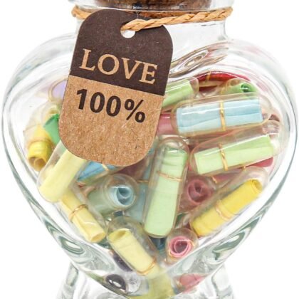 Capsule Letters Message in a Bottle - Love Letter for Valentine's Day, Birthday - Lovely Notes Couples Gifts for Him Her Boyfriend Girlfriend (Mixed Color 30pcs)