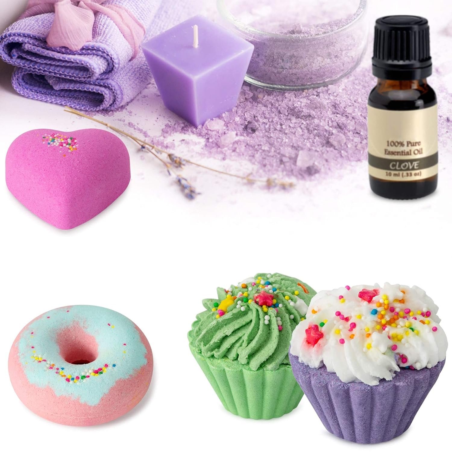 10 Bath Bombs for Kids, Bath Bomb Gift Set, Natural Bubble Bathbombs, Shea Butter Dry Skin Moisturize, Fizzy Spa Bath for Her Mom Women Kids Girls Girlfriend, Birthday, Easter Basket Stuffers - Image 5