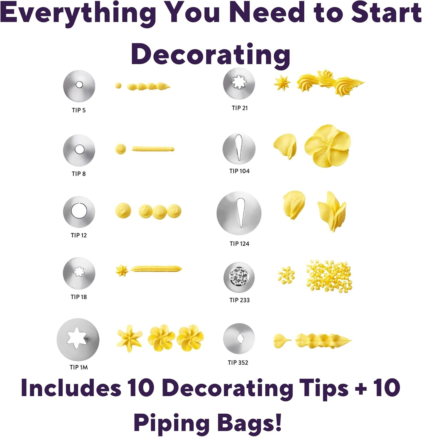 Wilton Beginning Buttercream Decorating Set, 20-Piece Cake Decorating Kit - Image 3