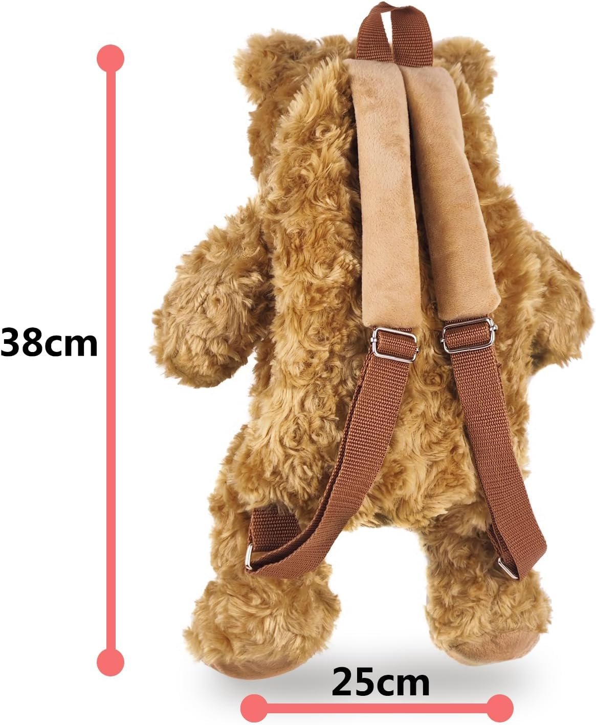 Women Animal Teddy Bear Plush Backpack with Adjustable Straps (AA) - Image 2