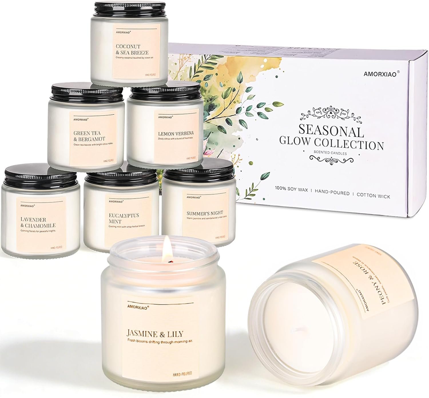 Scented Candles Gift Set, 8 Pack Soy Wax Candles for Home, Floral Fresh Aromatherapy Scents for Women, Birthday, Mother's Day - Image 8