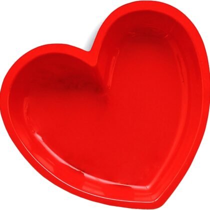 Creative Converting Red Heart Shaped Plastic Serving Tray