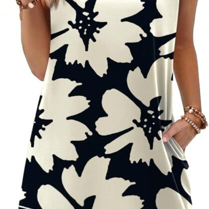 WIHOLL Summer Dresses for Women 2026 Beach Vacation Spring Fashion Clothing Lace Mini Tank Dress with Pockets