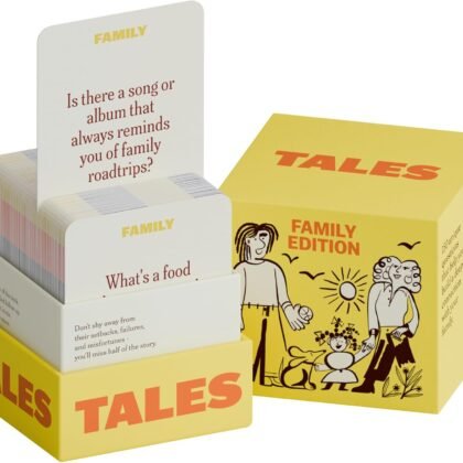 TALES Family Edition 150 Conversation Cards for Family Game Night, Adults, Teens, and Kids, Family Dinners, and Gatherings, Prompts for Meaningful Connections