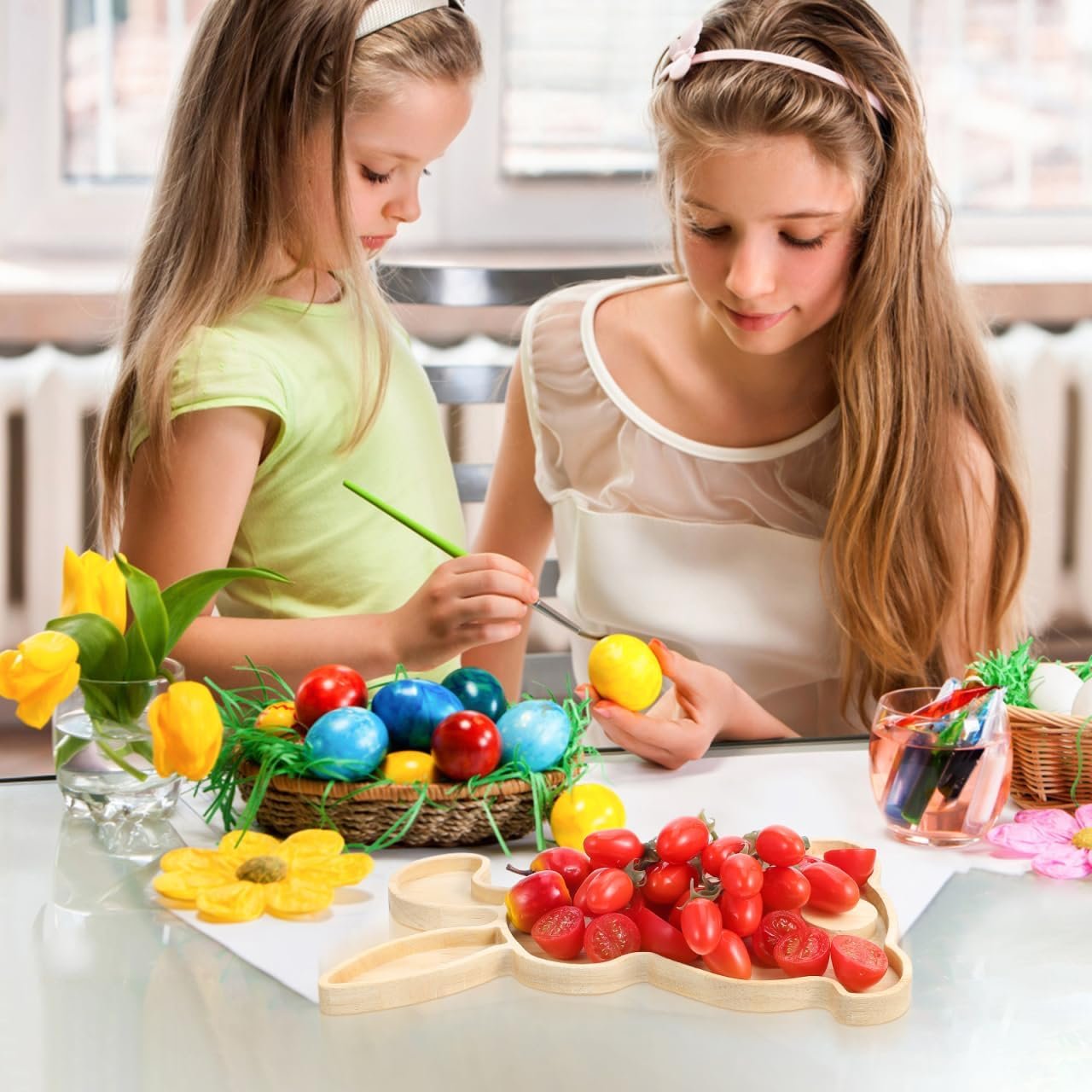 Gadpiparty Easter Charcuterie Board, Bunny Charcuterie Board, Fruit Platter for Parties Holidays Dinners 11.22X6.88X0.59In - Image 3