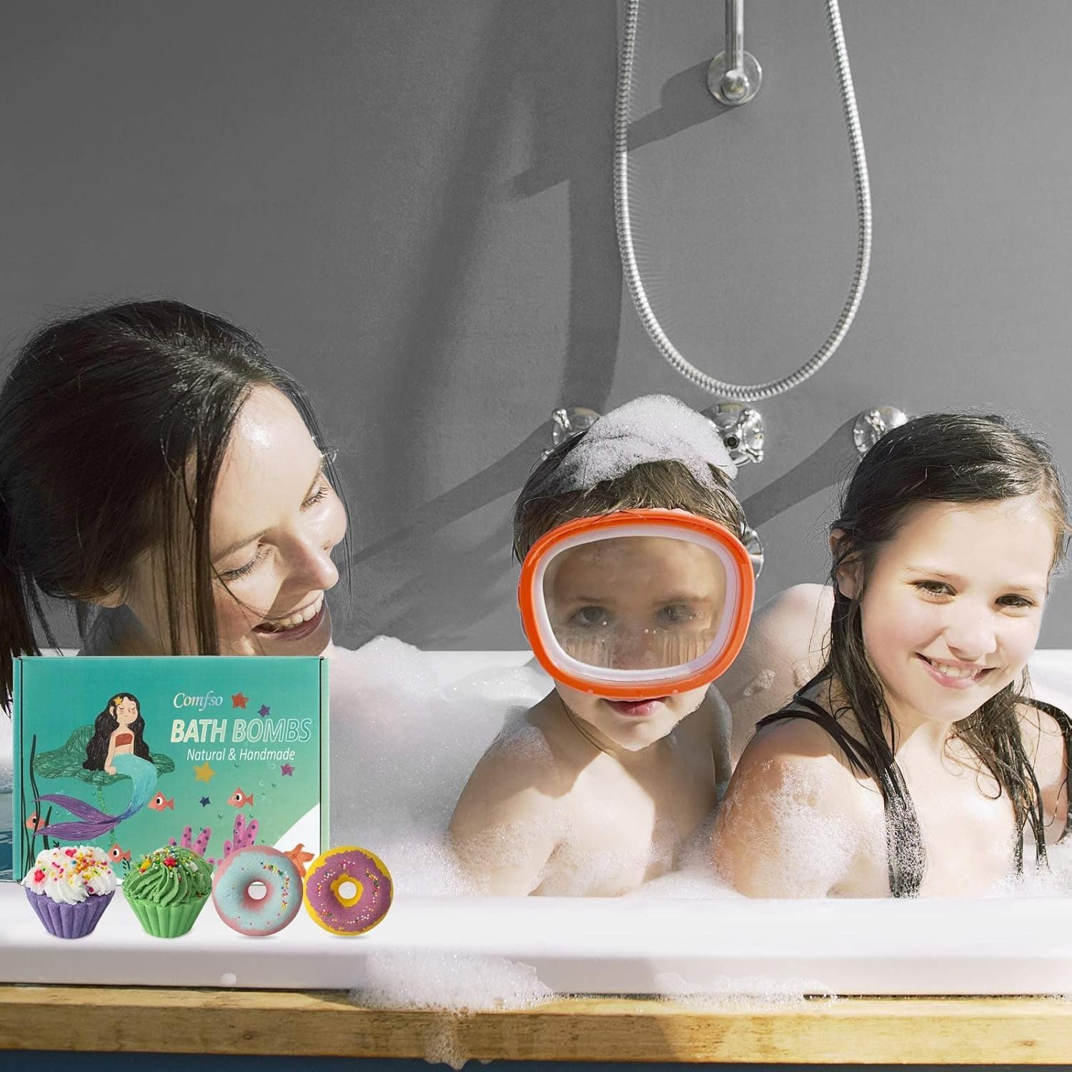 10 Bath Bombs for Kids, Bath Bomb Gift Set, Natural Bubble Bathbombs, Shea Butter Dry Skin Moisturize, Fizzy Spa Bath for Her Mom Women Kids Girls Girlfriend, Birthday, Easter Basket Stuffers - Image 7