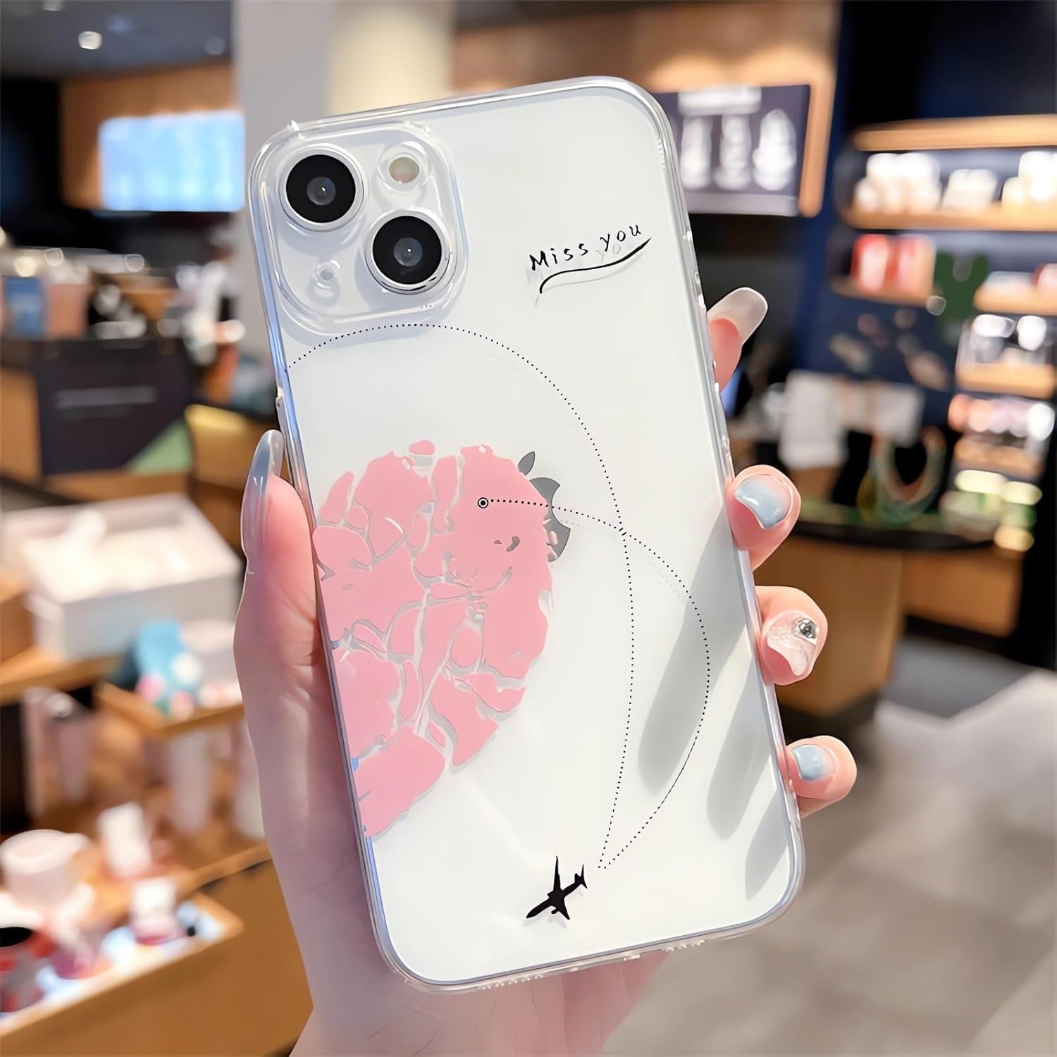 Awsaccy Cute Matching Phone Cases for Couples His and Her iPhone 16 Phone Case Cover Perfect Lover's Gift, Valentine Gift Love Set Gift for Her Him Boyfriend Girlfriend Pink - Image 2