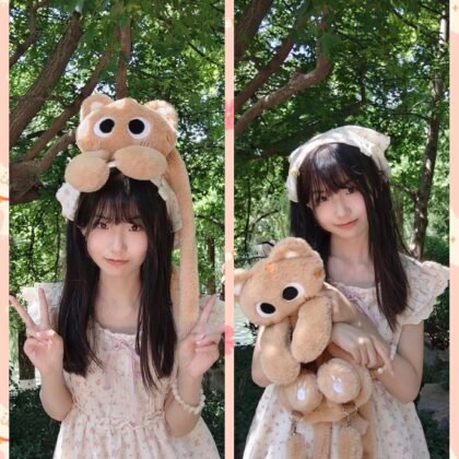 Plush Backpack,Cat Bag,Animal Backpack,Cute Cartoon backpack,Plush Bag (D-Orange Cat)