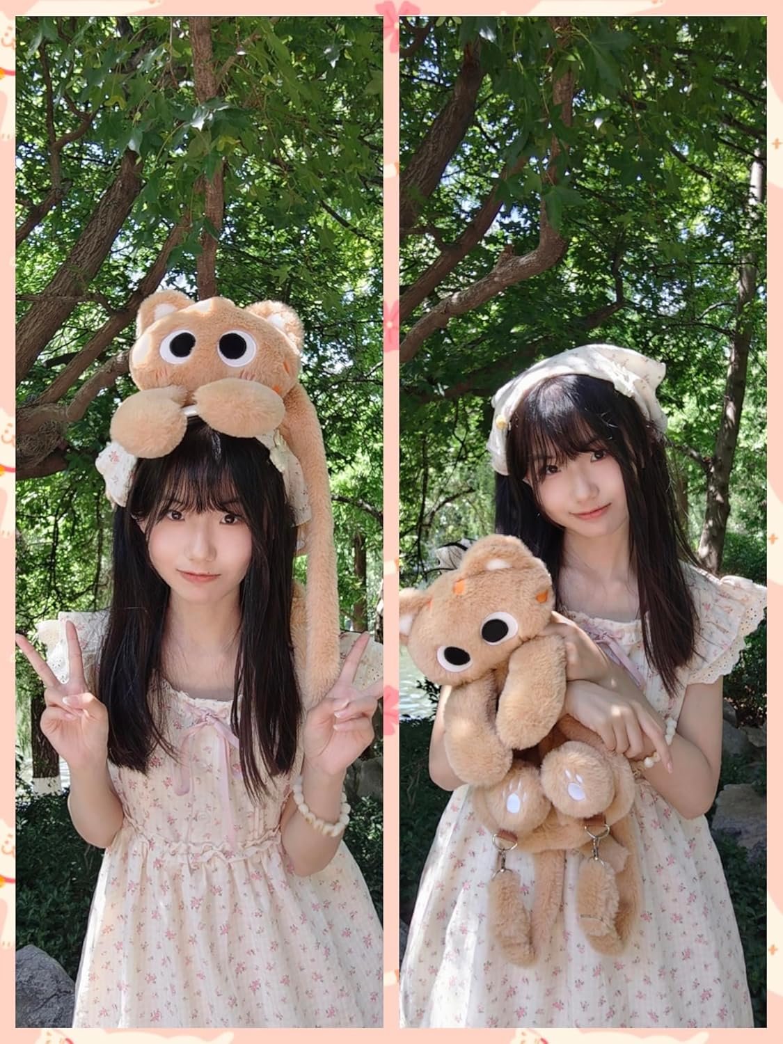 Plush Backpack,Cat Bag,Animal Backpack,Cute Cartoon backpack,Plush Bag (D-Orange Cat)