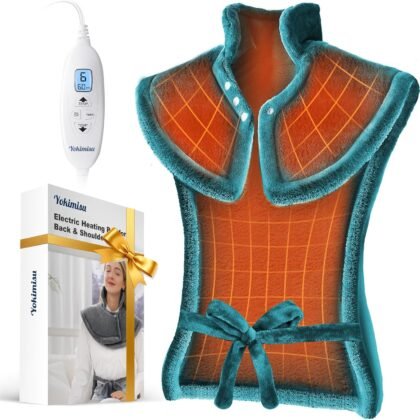 Premium Heating Pad for Neck, Shoulders and Back Pain Relief, 2.5lb Weighted Large 24"x33" Wearable Electric Heating Pad, Fast Heating, ETL Certified, Gift for Women and Men, Ideal for Mom & Dad