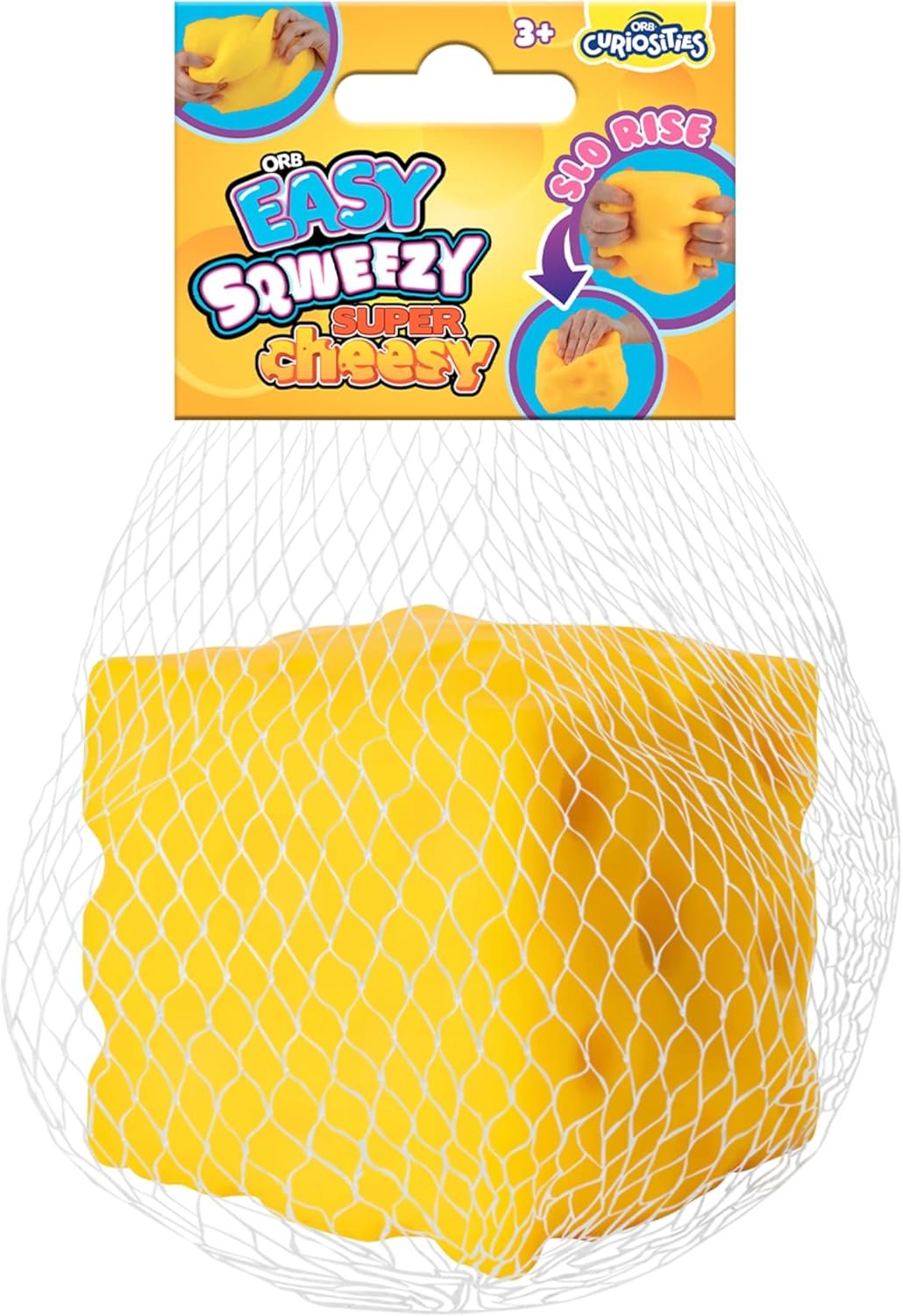 ORB Easy Sqweezy Super Cheesy - Squeeze This Big, Fun, Squishy, Slow Rising, Extra Soft Giant Block of Cheese for Stress Relief - Original Sensory / Fidget Novelty Toy and Gift for Kids and Adults - Image 7