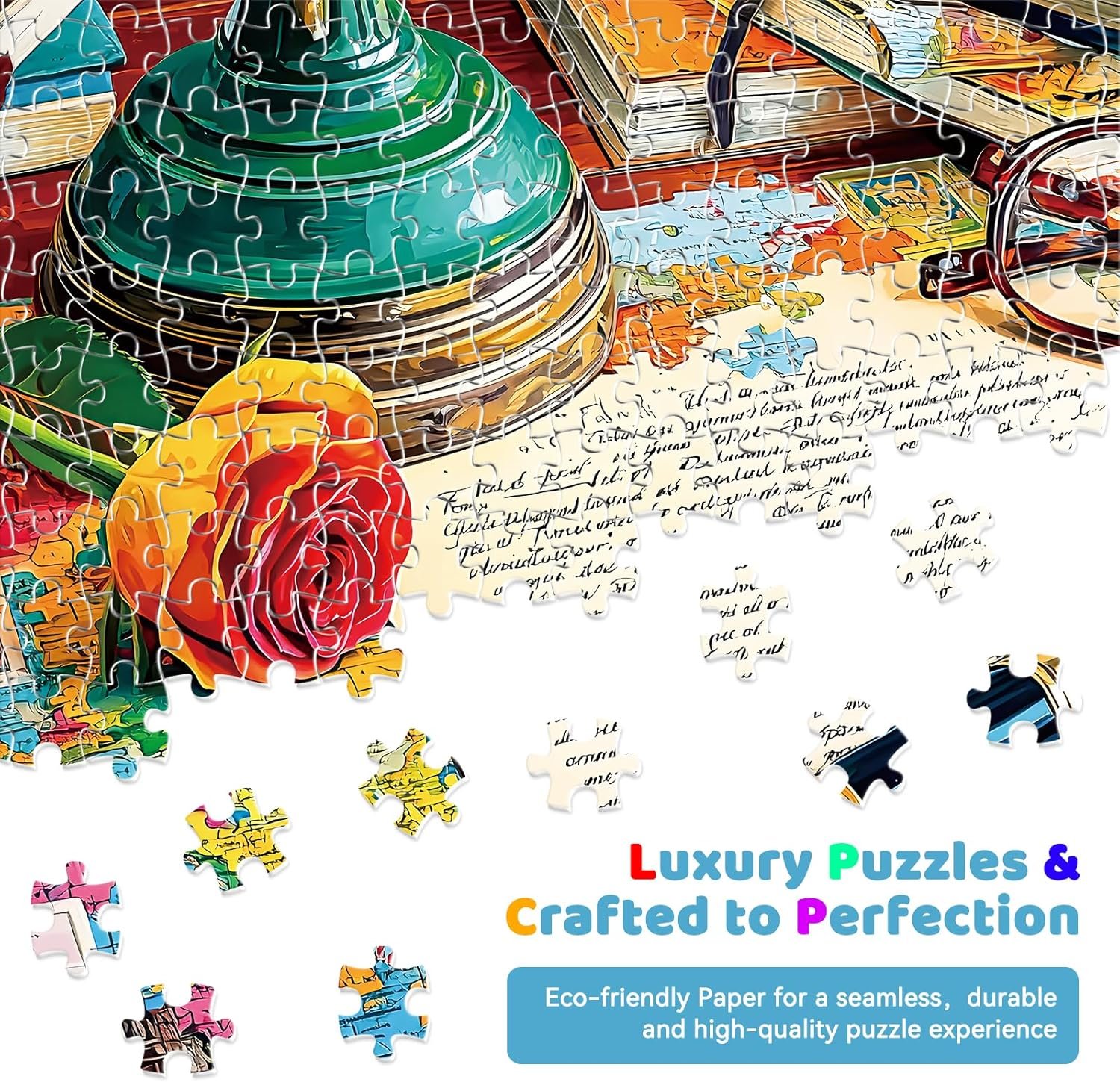 500 Pieces Puzzle for Adults – Romantic Love Letter Jigsaw Puzzle, Challenging, Relaxing & Perfect for Family Game Nights, 20.5 x 15 in - Image 4