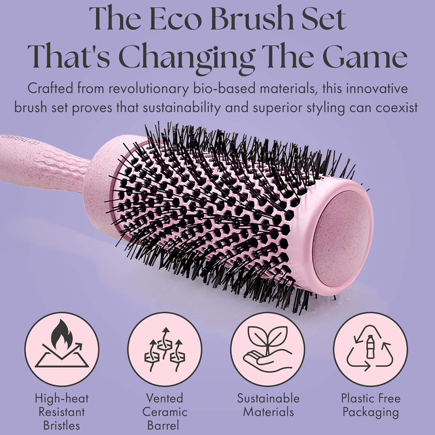 Lily England Round Blow Dry Brush Set for Women - Perfect for Voluminous Blowouts - Ceramic Ionic Technology - Luxury Gift for Her (Pink) - Image 6