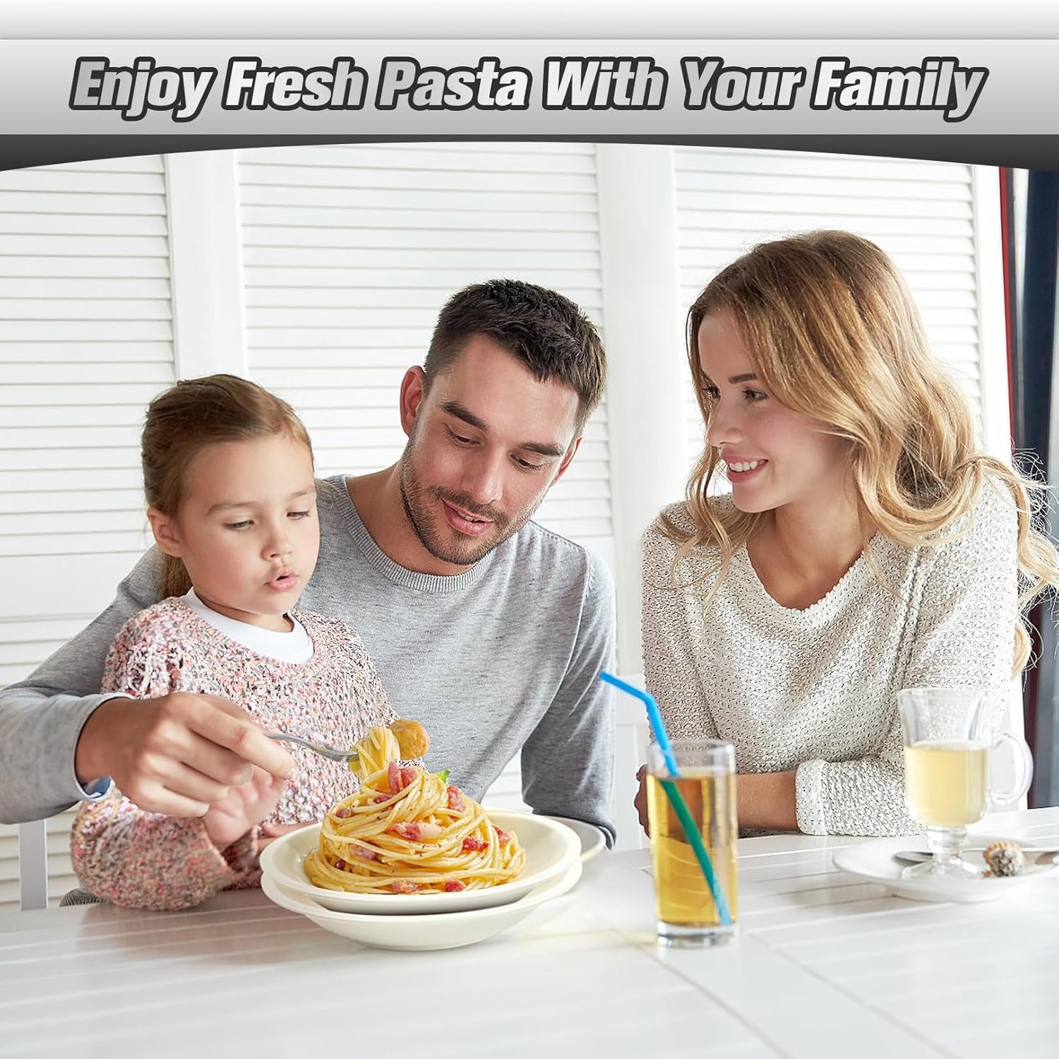 Sailnovo 3 in 1 Pasta Maker Machine - 9 Adjustable Thickness Settings Aluminum Alloy Pasta Roller & 2 Width Cutters for Fresh Spaghetti, Fettuccini, Lasagna, Dumplings - Stainless Steel, Silver - Image 7