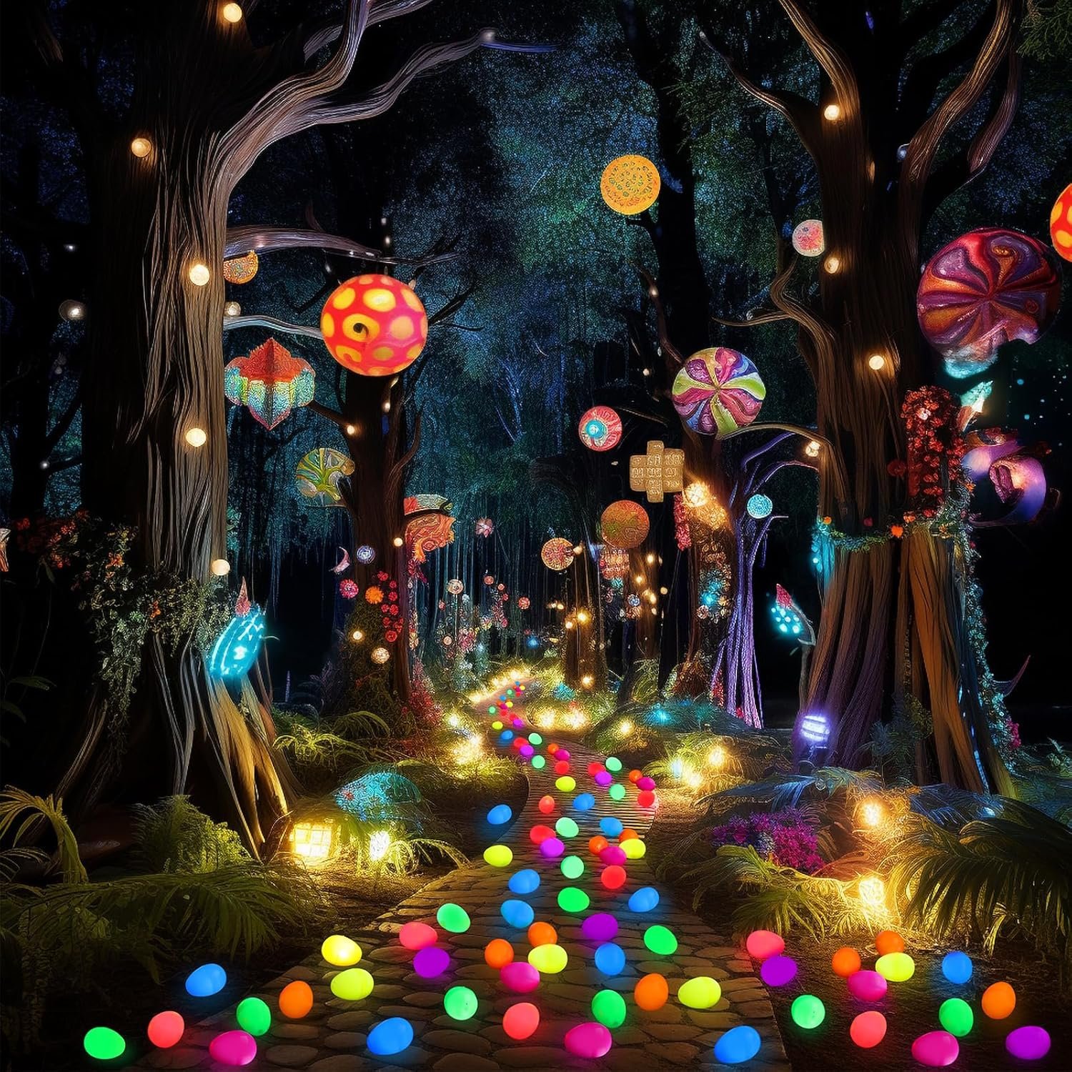 160 Pcs Easter Eggs with 160 Mini Glow Sticks, Glow in The Dark Easter Eggs Hunt Basket Stuffers Fillers Gift Adult Yard Lawn Party Decor(Bright Color) - Image 5