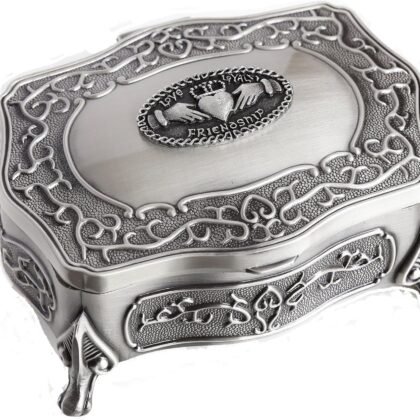 Biddy Murphy Irish Gifts Claddagh Jewelry Box Large Love Loyalty Friendship Medallion Pewter Made in Ireland