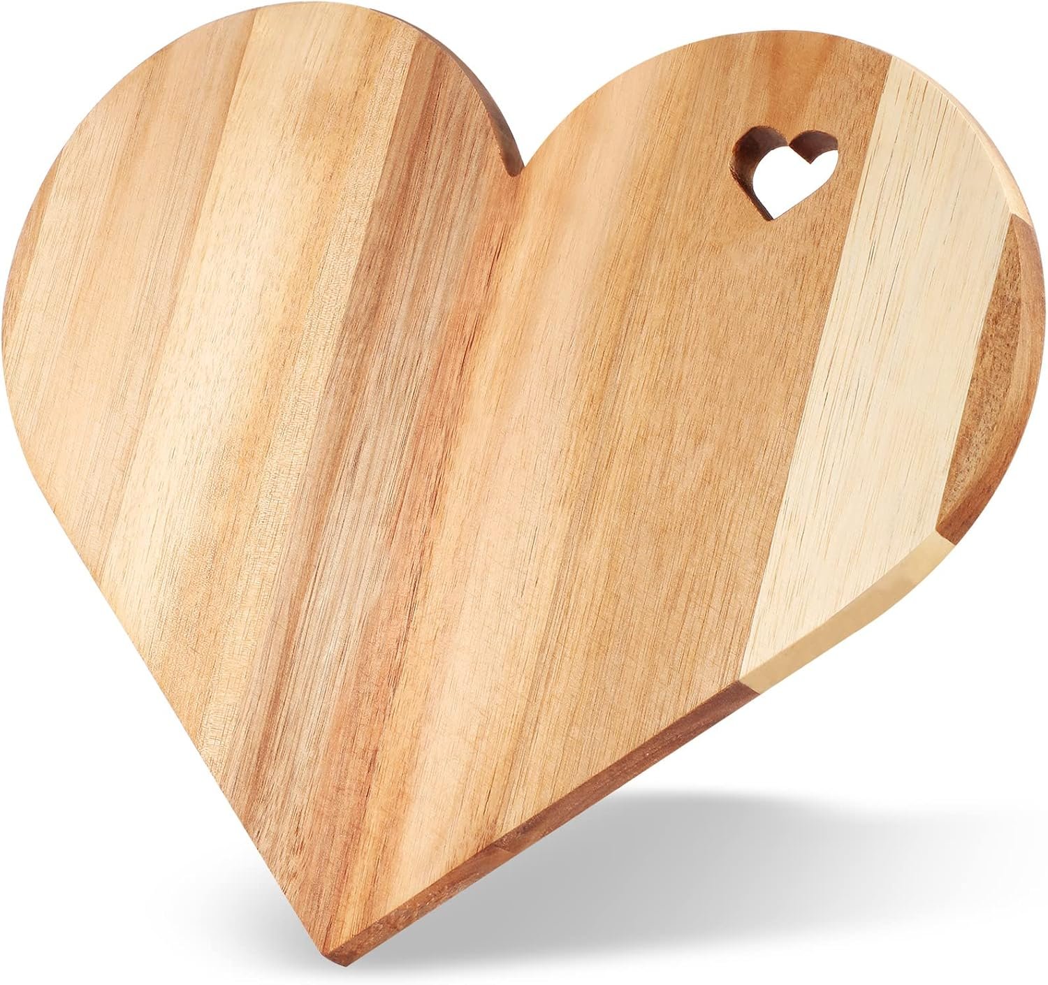 Patelai Heart Shaped Cutting Board, Acacia Wood Heart Charcuterie Board Bread Cheese Serving Platter Serving Charcuterie for Meat Cheese and Vegetables Wooden Servings Tray Valentine Day Women Gifts