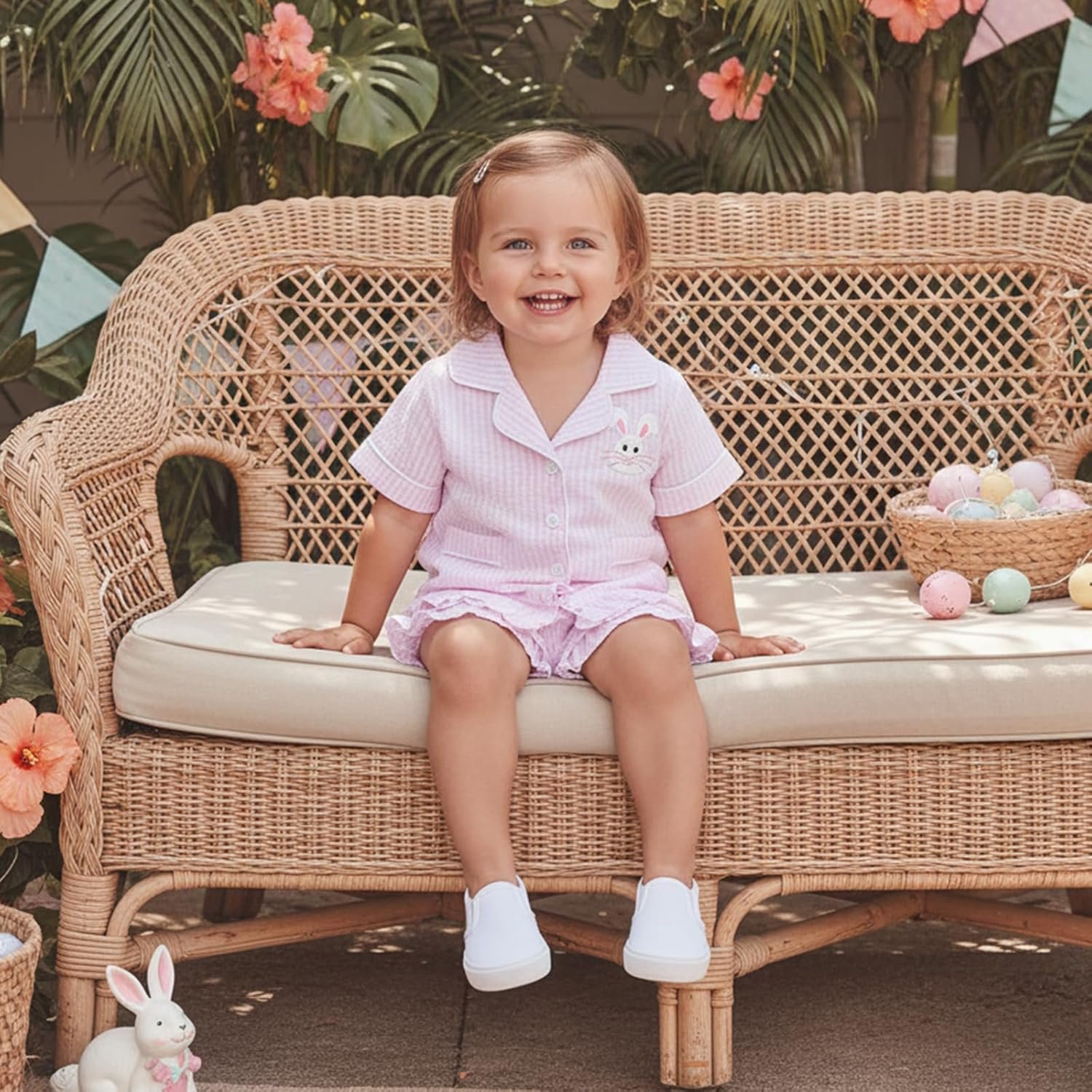 Babieshouse Toddler Baby Girl Boy 4th of July Pajamas Set USA Flag Short Sleeve Button Down Shirt Top Shorts Pjs Sleepwear - Image 6