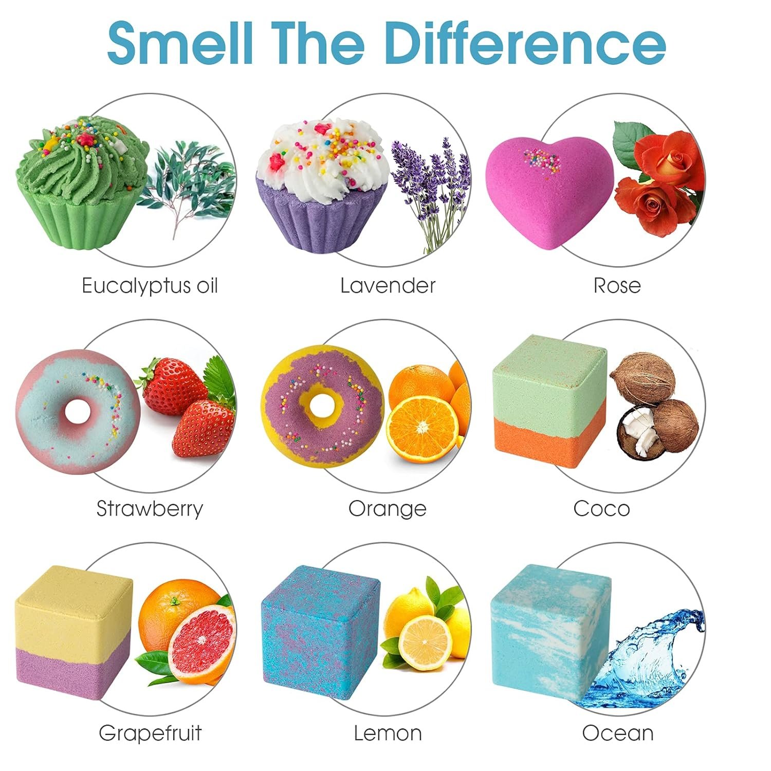 10 Bath Bombs for Kids, Bath Bomb Gift Set, Natural Bubble Bathbombs, Shea Butter Dry Skin Moisturize, Fizzy Spa Bath for Her Mom Women Kids Girls Girlfriend, Birthday, Easter Basket Stuffers - Image 2