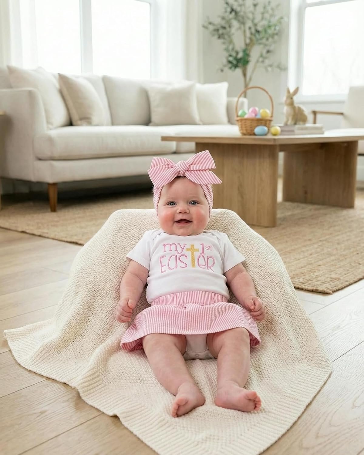 Baby Girls 2pc Outfit Set Short Sleeve Bodysuit with Tutu Skirt - Image 2