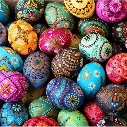 HUADADA Puzzles for Adults 1000 Piece-Easter Egg-1000 Piece Puzzles for Adults and Kids Educational Easter Egg Puzzle (27.56" x 19.67")