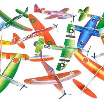 Big Mo's Toys 24 Pack 8 Inch Glider Planes - Birthday Party Favor Plane, Great Prize, Handout Glider, Flying Models, Two Dozen