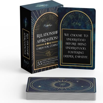 Affirmation Cards for Couples – 55 Gold-Foil Cards for Communication, Trust, Intimacy & Connection • Relationship Cards for Marriage, Partners & Meaningful Daily Rituals