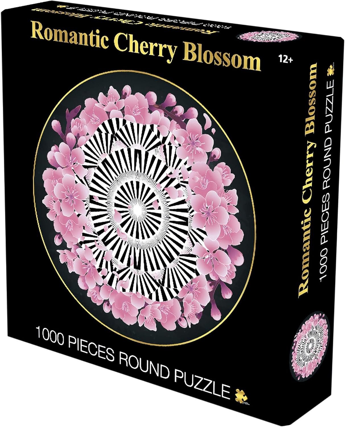 Lavievert 1000 Piece Round Jigsaw Puzzle Game for Adults - Romantic Cherry Blossom - Image 6