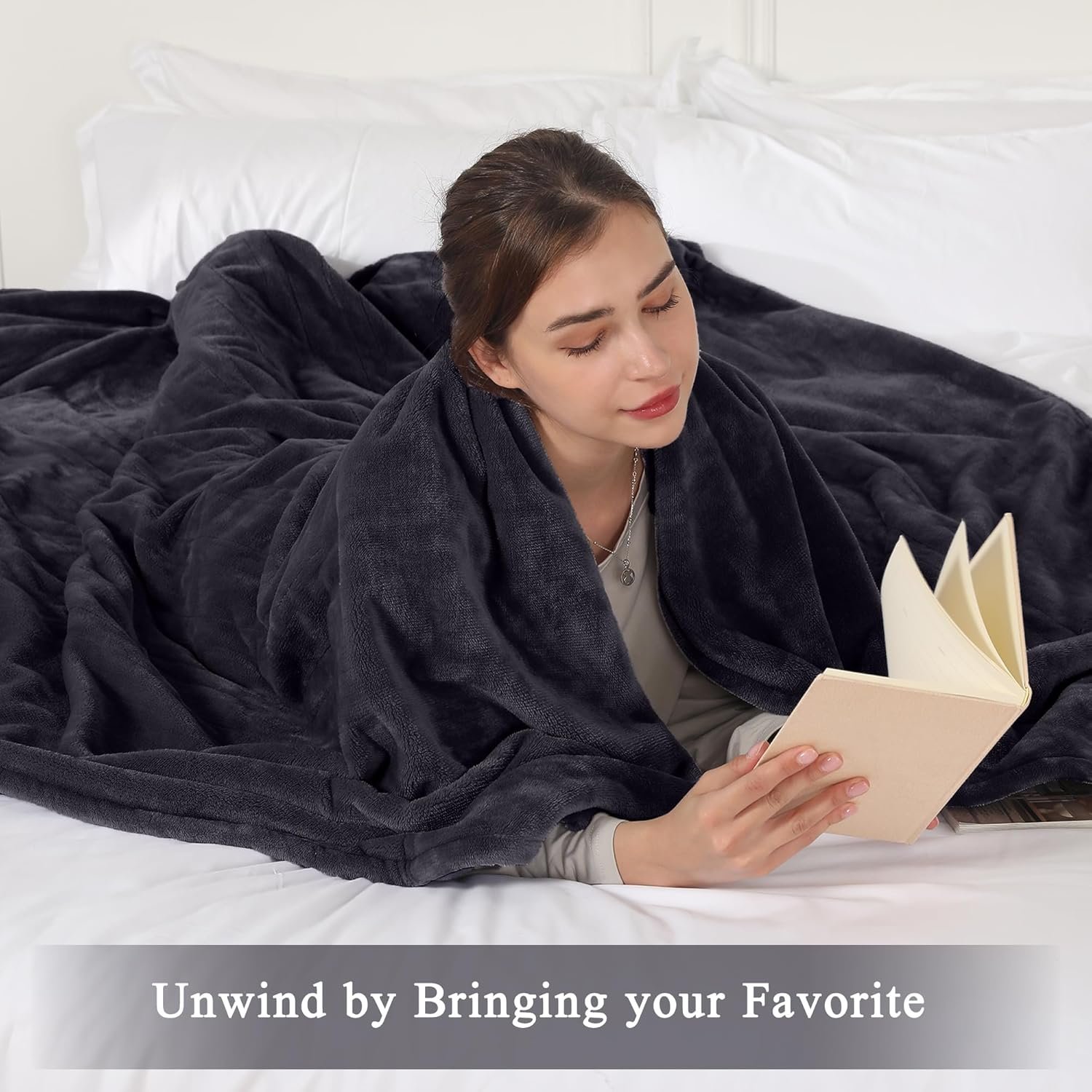 COZYTY Heated Blanket Electric Blanket Full Size, Super Soft Cozy Upgraded Flannel Heating Blanket with 6 Heating Levels & 1-10 Hours Auto Off, Fast Heating & Overheat Protection, 72" x 84", Dark Gray - Image 8