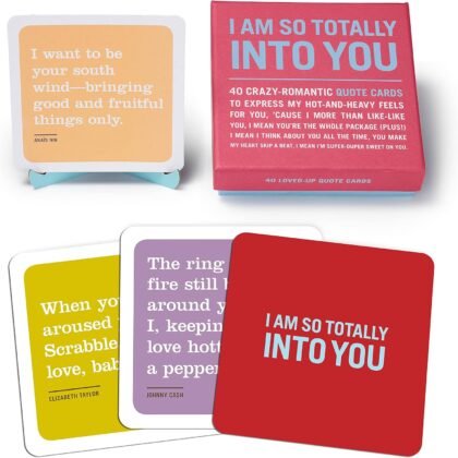 Knock Knock I Am So Totally Into You Inner-Truth Love Quote Cards Deck, 40 Affirmation Cards & Romantic Gifts, 4.25 x 4.25-inches
