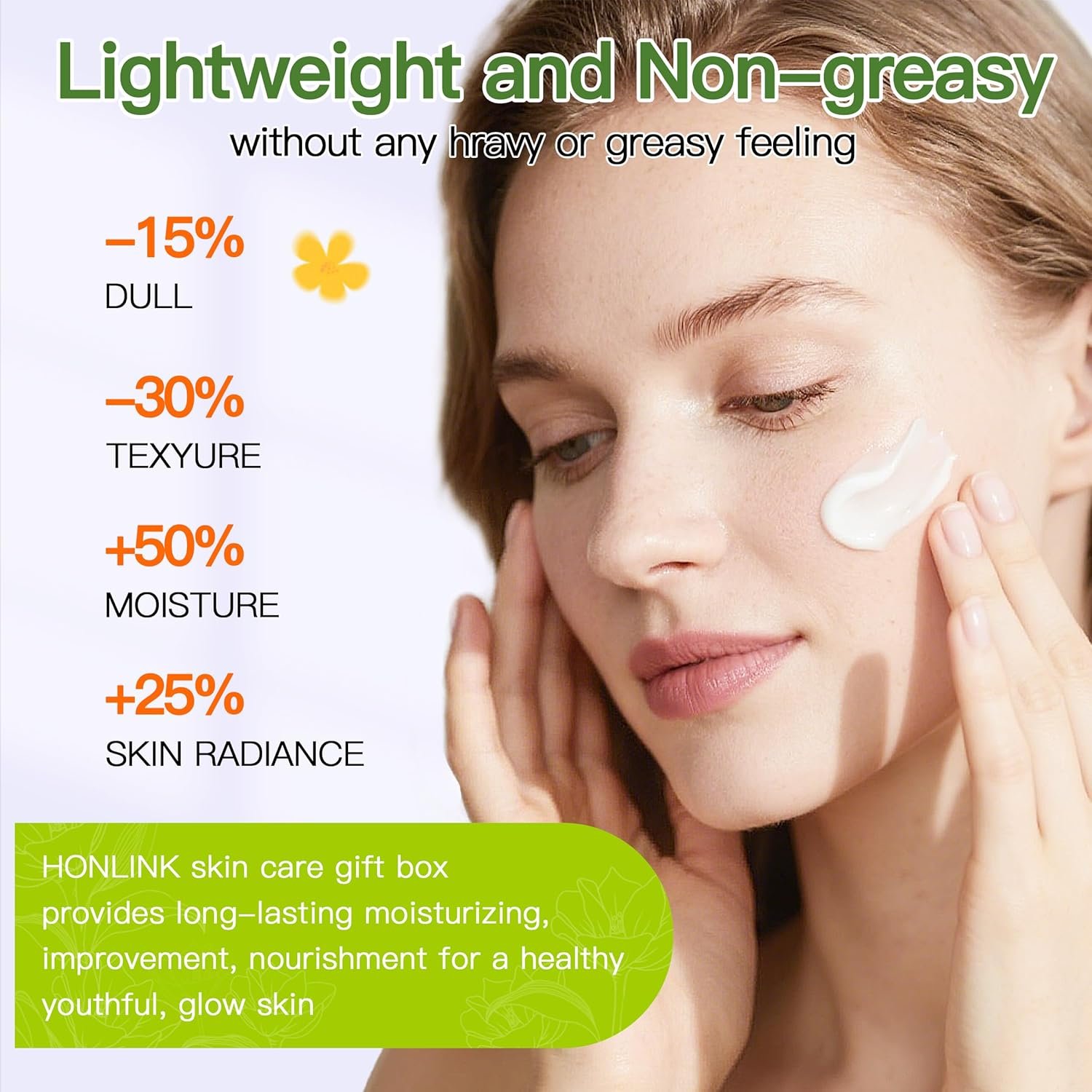 Glown 6-Piece Hydrating Skincare Set with Vitamin C & Niacinamide,Complete Face & Body Care Kit with Cleanser,Toner,Serum,Moisturizer,Eye Cream & Body Lotion | Valentine’s Day Skincare Gift for Women - Image 6