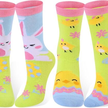 2 Pairs 4th of July American Flag Socks for Women Men, Patriotic Eagle Print Crew Socks Red White Blue Holiday Gifts