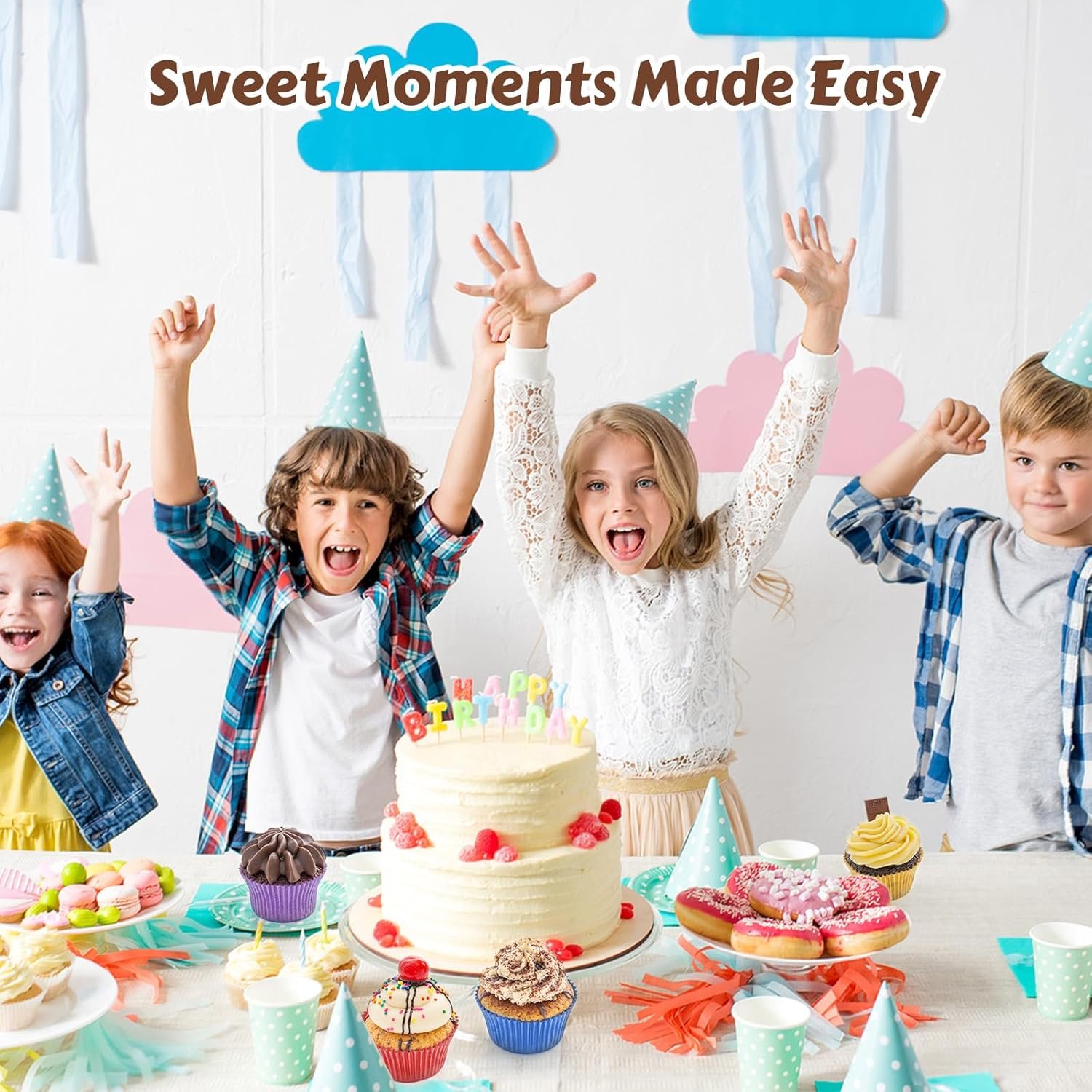 Dessert Decorating Syringe Set, Stainless Steel Frosting & Icing Piping Kit with 6 Tips and 9 Silicone Cupcakes,3 Cream Scraper for Cake Decorating Tools Cupcake Decorating Kit - Image 9